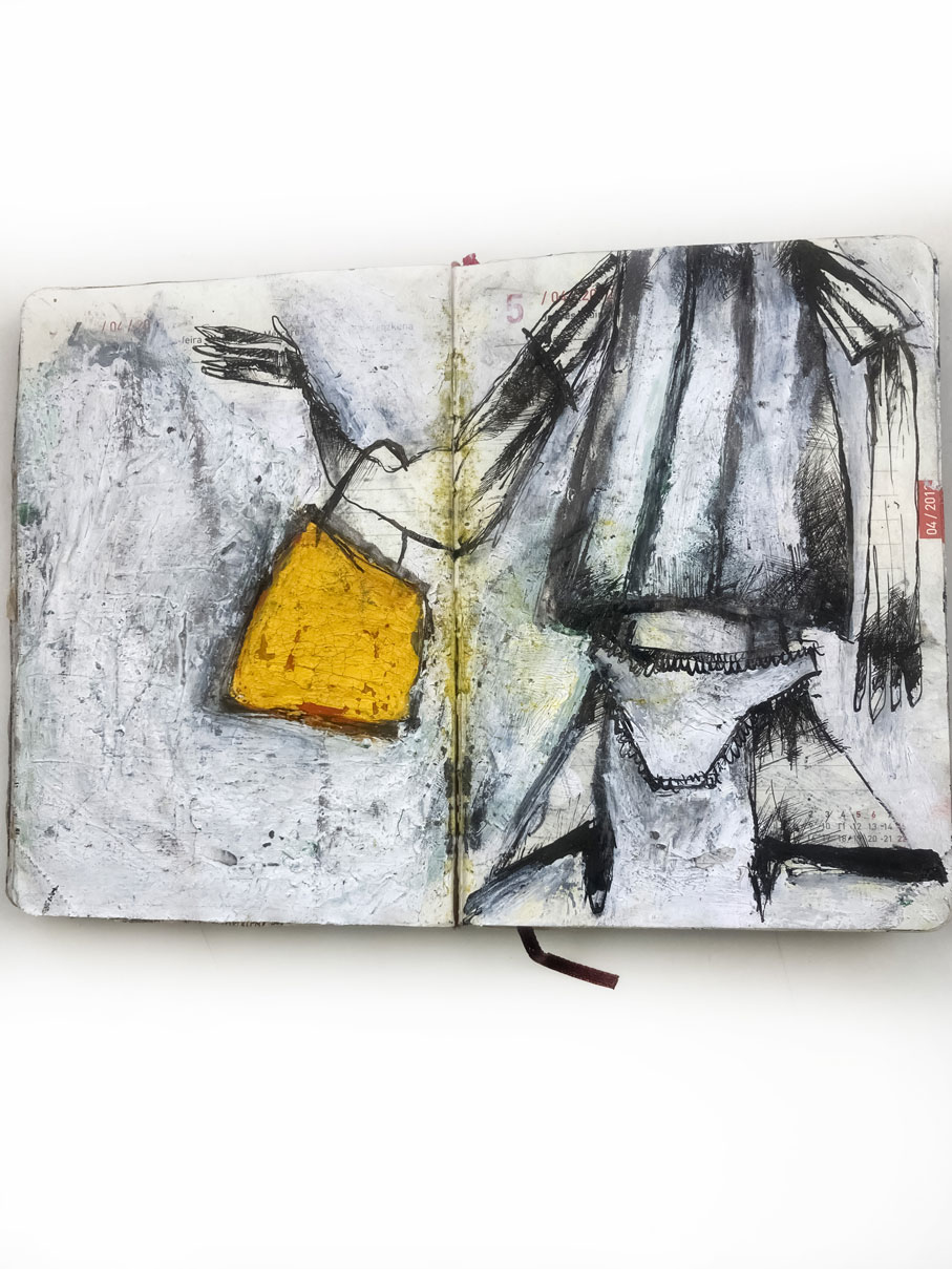 Open mixed-media spread from Agenda 2012